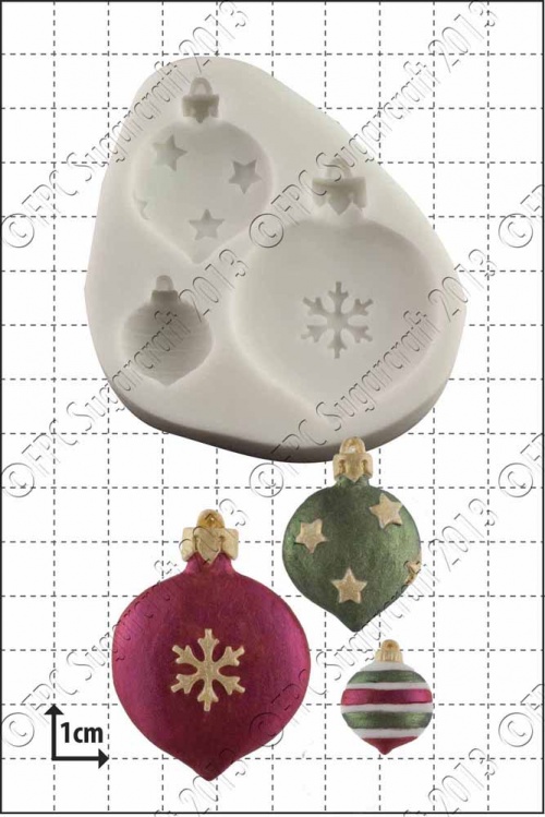 'Xmas Baubles' Silicone Mould